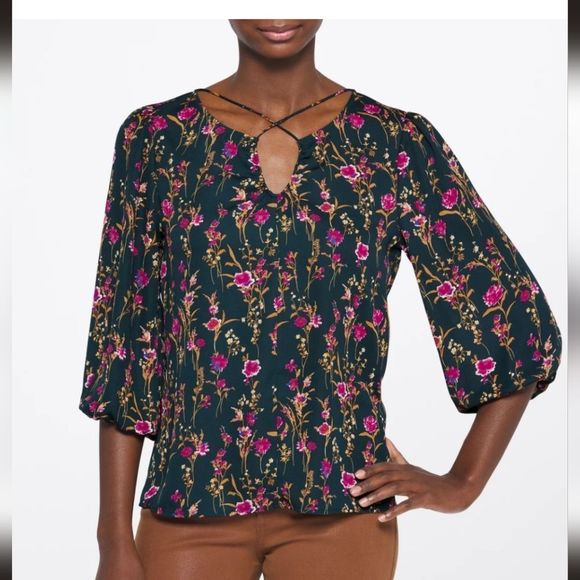 Papermoon Astrid Criss Cross Front Detail Blouse Size XXL - Picture 1 of 7